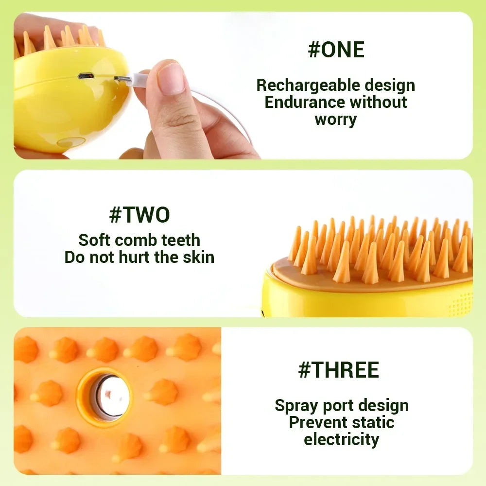 Electric Steamy Pet Brush